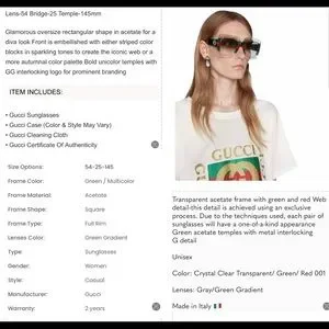 Gucci | Accessories | Gucci Multi Green Sunglasses From The  display picture 1
